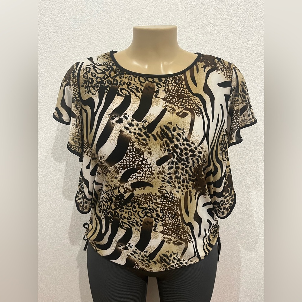 Women’s XXXL Animal‎ Print Open Side Tank Top.